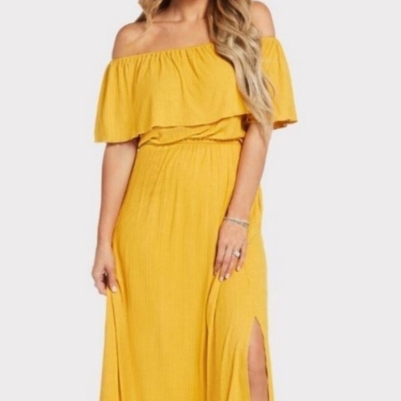 Anama Evereve Dress Mustard Yellow S NWT Maxidress - Picture 1 of 6